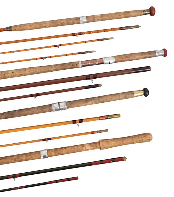 A BRUCE AND WALKER THREE PIECE CARBON SALMON ROD