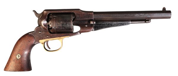 A REMINGTON MODEL 1858 .44 SINGLE ACTION ARMY PERCUSSION REVOLVER