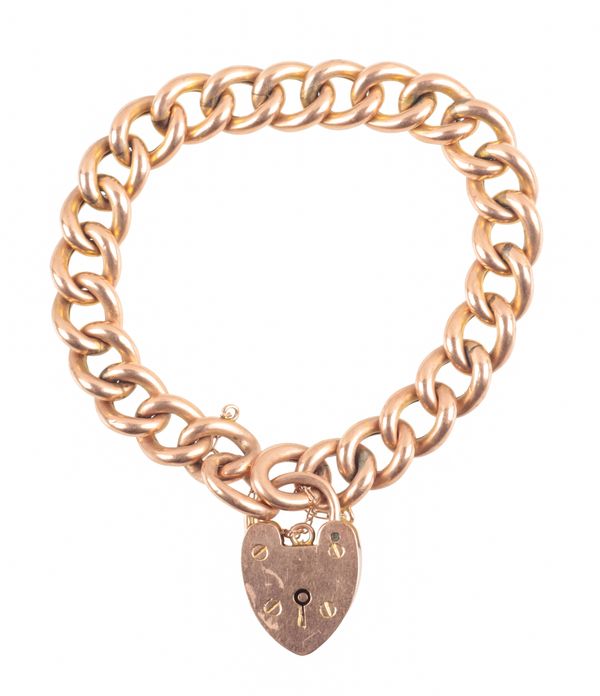 A 9CT GOLD CURB LINK BRACELET
