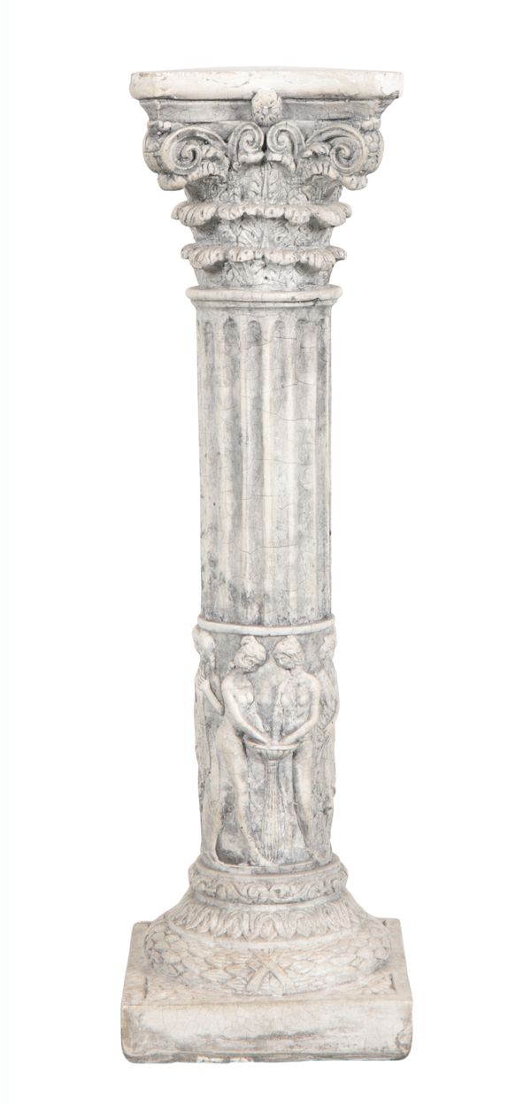 A NEOCLASSIC COLUMNAR PLINTH