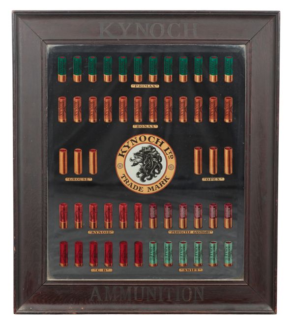 A KYNOCH LTD AMMUNITION SHOP DISPLAY MIRROR