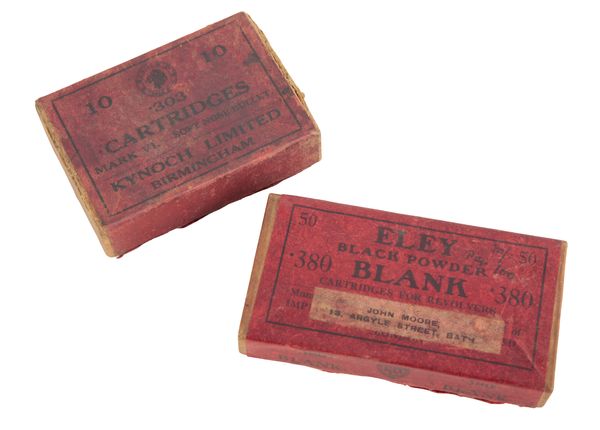 AN ELEY BLACK POWDER BLANK .380 AMMUNITION BOX