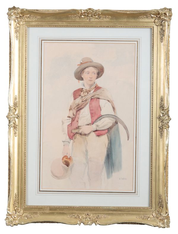 OCTAVIUS OAKLEY (1800-1867) Portrait of a rustic boy