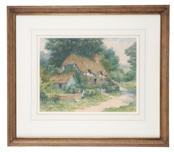 SYLVESTER STANNARD (1870-1951) A study of a thatched cottage
