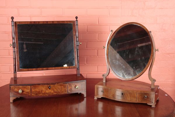 A REGENCY MAHOGANY DRESSING MIRROR