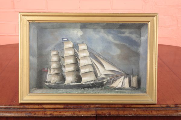 A VICTORIAN SHIP DIORAMA