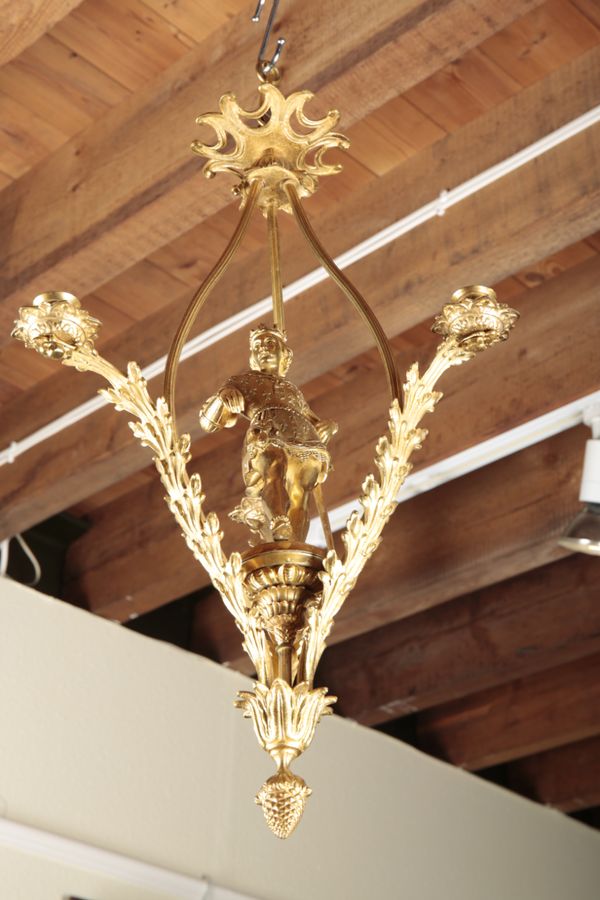 AN ORMOLU CHANDELIER