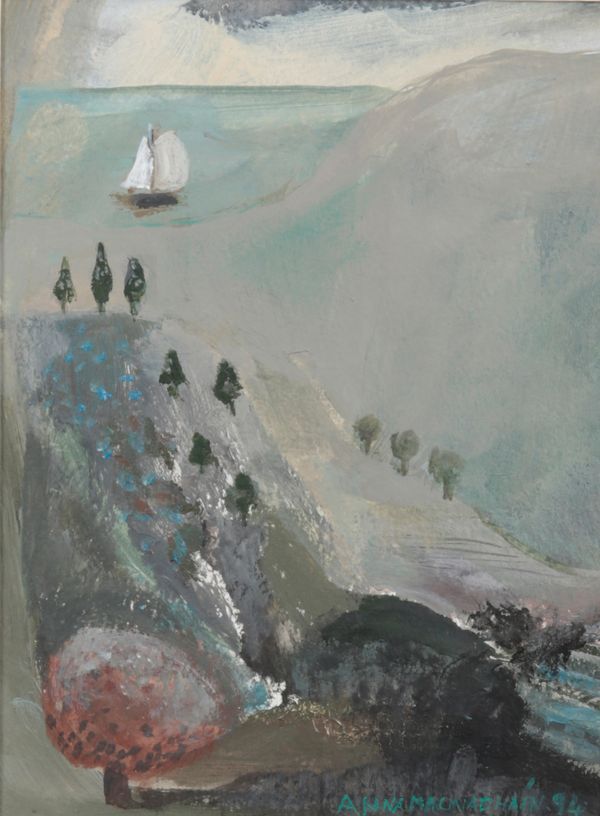 *ANNA MACMIADHACHAIN (20TH CENTURY) Coastal landscape