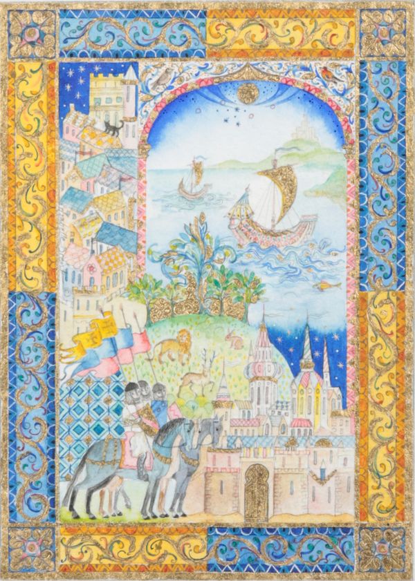 *ISABELLE BRENT (B.1961) 'Medieval Journey'