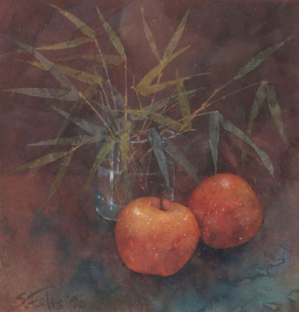 *SHIRLEY FELTS (B.1960) 'Apples and Bamboo'