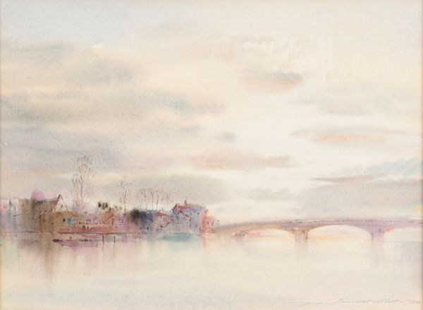 *IAN ARMOUR-CHELU (1928-2000) 'Evening; the Bridge of Chinon'