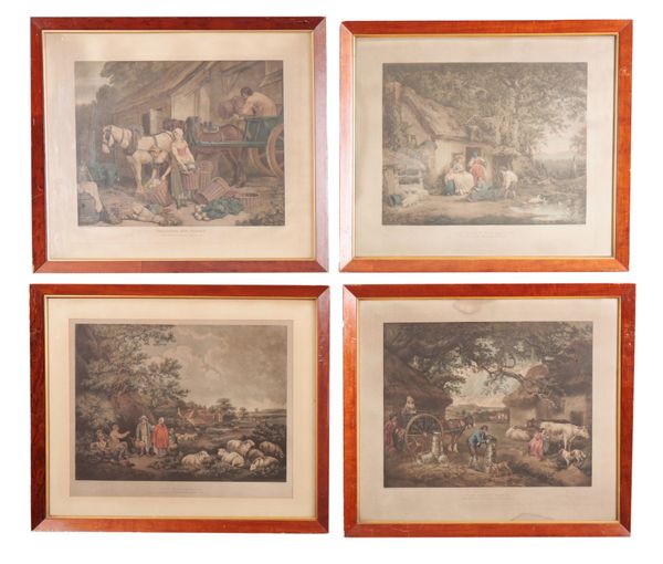 JOSEPH GROZER (act.1784-1797) AFTER GEORGE MORLAND (1762/63-1804) A set of four prints