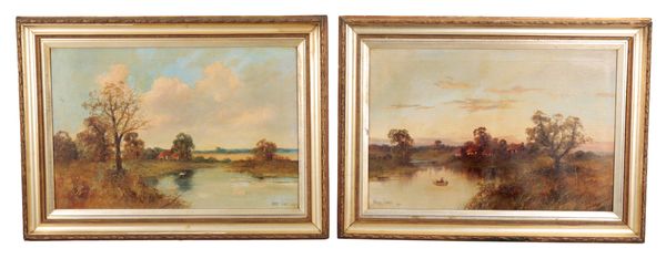 WALTER LEWIS (19th/20th century) A pair of tranquil river landscapes