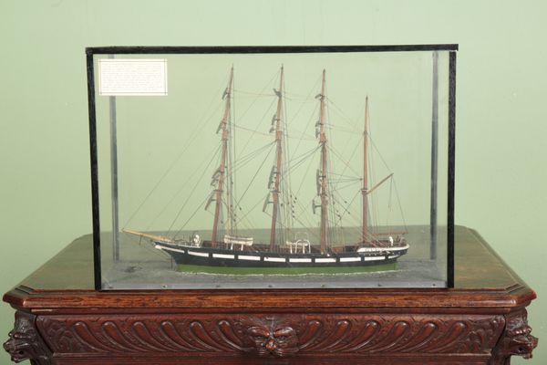 A SCRATCH-BUILT MODEL OF A FOUR MASTED BARQUE