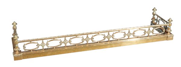 A PIERCED BRASS FENDER