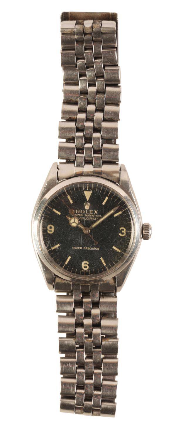 ROLEX OYSTER PERPETUAL EXPLORER: A GENTLEMAN'S STAINLESS STEEL WRISTWATCH