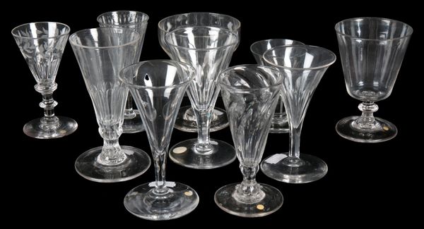 A COLLECTION OF ALE GLASSES