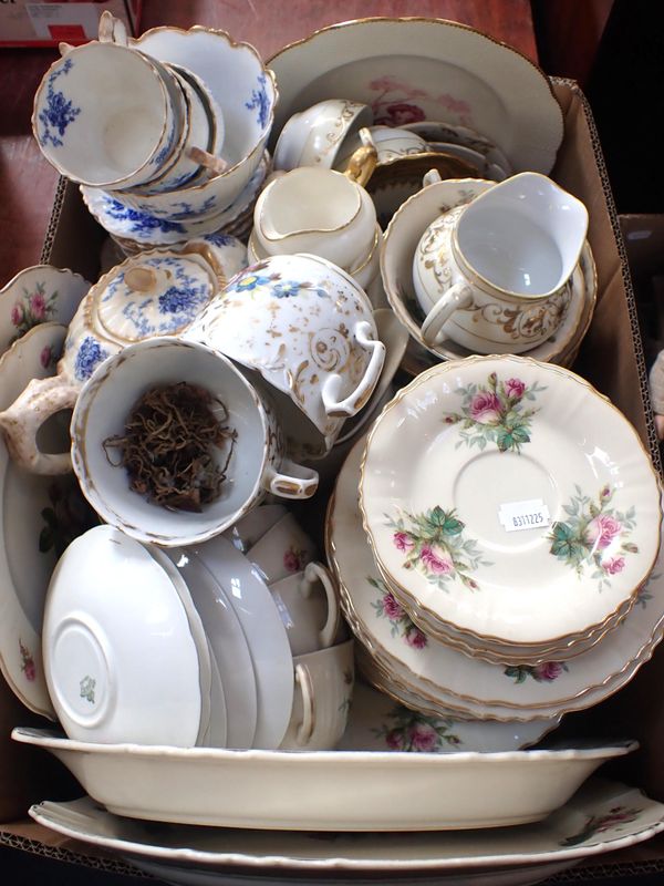 A LATE VICTORIAN BLUE AND WHITE PART TEA SERVICE