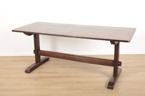 AN OAK REFECTORY TABLE