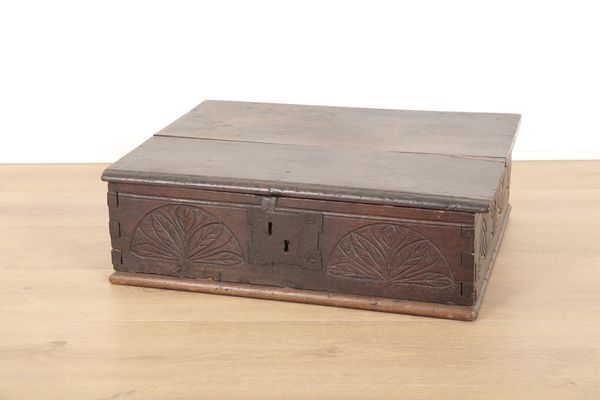 AN OAK BIBLE BOX