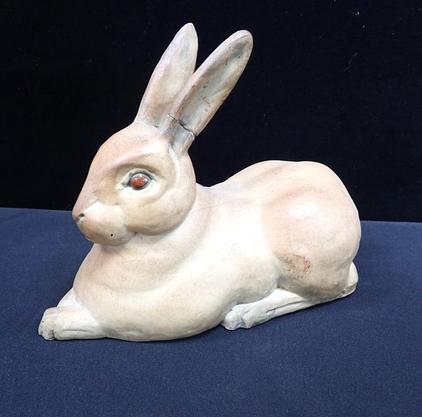 A LARGE HILLSTONIA POTTERY RABBIT