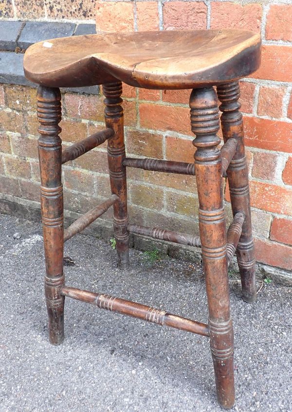 AN EARLY 19th CENTURY HIGH STOOL