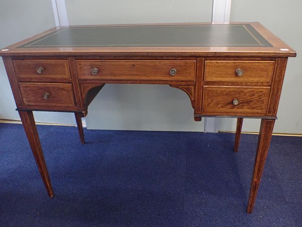 A LATE VICTORIAN ROSEWOOD WRITING DESK