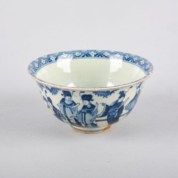 A CHINESE PORCELAIN BLUE AND WHITE BOWL