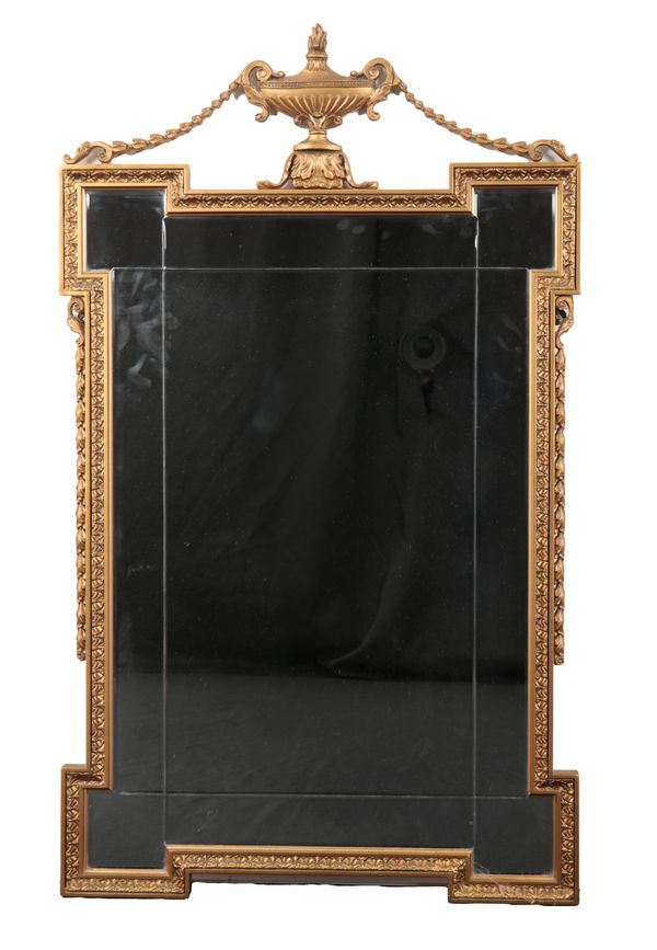 A GILTWOOD MIRROR IN ROBERT ADAM STYLE