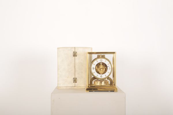 JAEGER LE COULTRE: A BRASS CASED ATMOS CLOCK