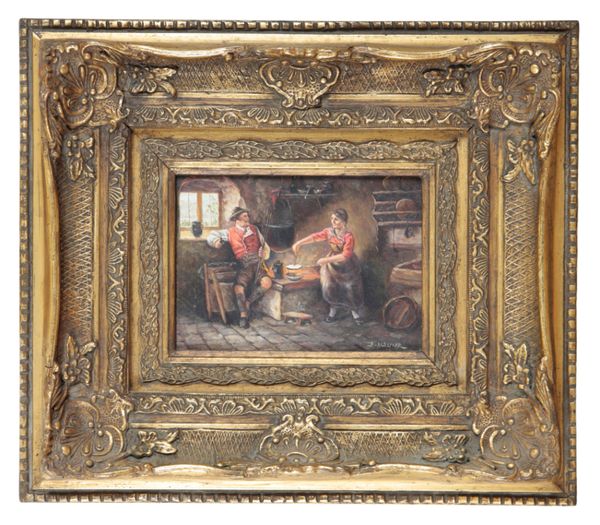 AFTER ANTON MAUVE (1838-1888) Figures in a domestic interior