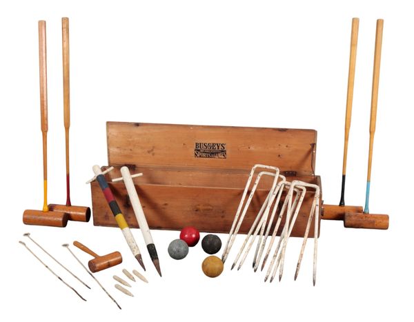 A BUSSEYS' CROQUET SET