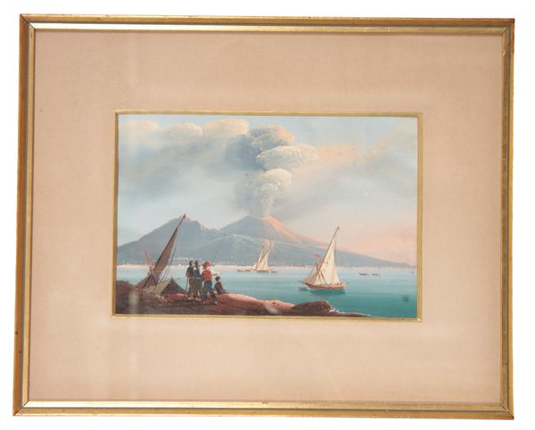 NEAPOLITAN SCHOOL, 19TH CENTURY A pair of views of the Bay of Naples