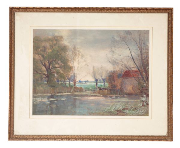 WALTER H. GOLDSMITH (19TH/20TH CENTURY) A riverside landscape