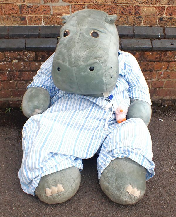 A 'SILENTNIGHT' SHOP DISPLAY HIPPO