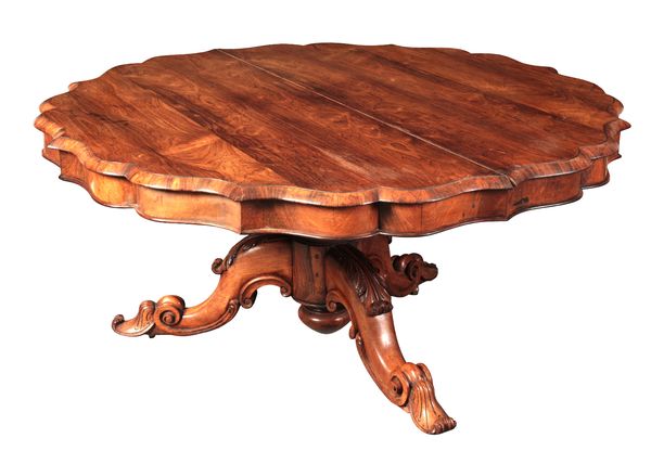 A WILLIAM IV ROSEWOOD SUPPER TABLE