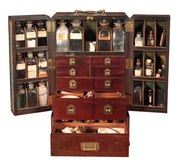 A MAHOGANY APOTHECARY CABINET