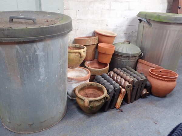 A COLLECTION OF FLOWERPOTS