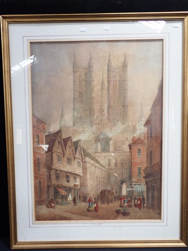 PAUL BRADDON: LINCOLN CATHEDRAL, WATERCOLOUR