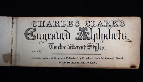 CHARLES CLARK'S ENGRAVED ALPHABETS TWELVE DIFFERENT STYLES