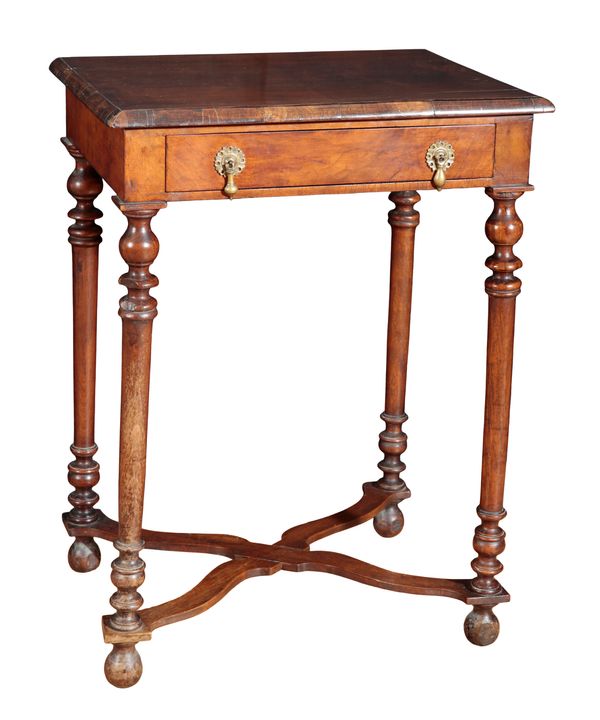 A WALNUT OCCASIONAL OR SIDE TABLE