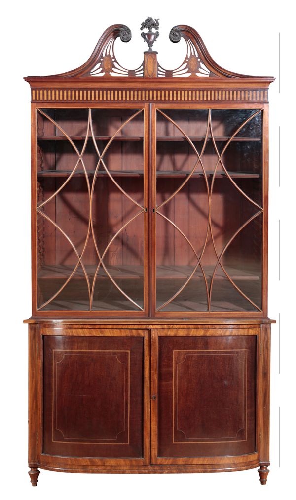 A SHERATON REVIVAL MAHOGANY LIBRARY BOOKCASE