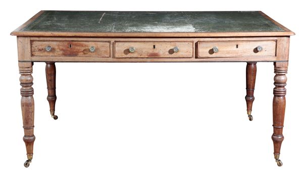 A VICTORIAN MAHOGANY LIBRARY TABLE