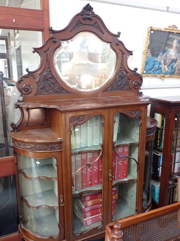 A LATE VICTORIAN MAHOGANY PARLOUR CABINET