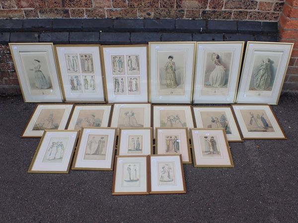 A COLLECTION OF FRAMED FASHION PLATES