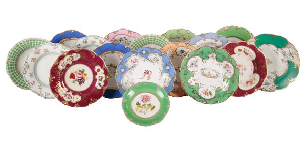 A LARGE COLLECTION OF H & R DANIEL ROCOCO SCROLL SHAPE PLATES