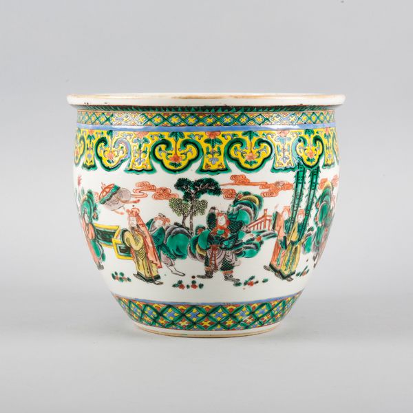 A CHINESE FAMILLE VERTE FISH BOWL
