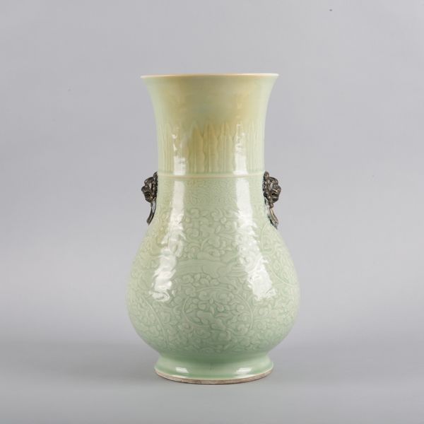 A CHINESE PORCELAIN CELADON HU VASE