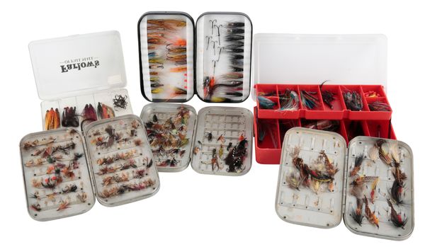 A FARLOW'S SALMON TUBE FLY BOX