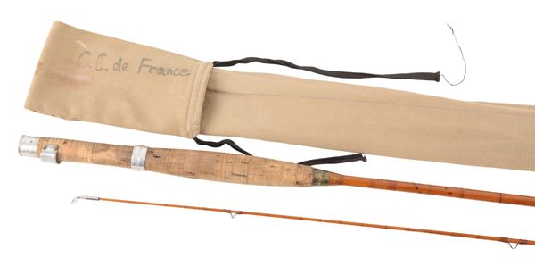 HARDY: A CC DE FRANCE TWO PIECE SPLIT CANE FLY ROD